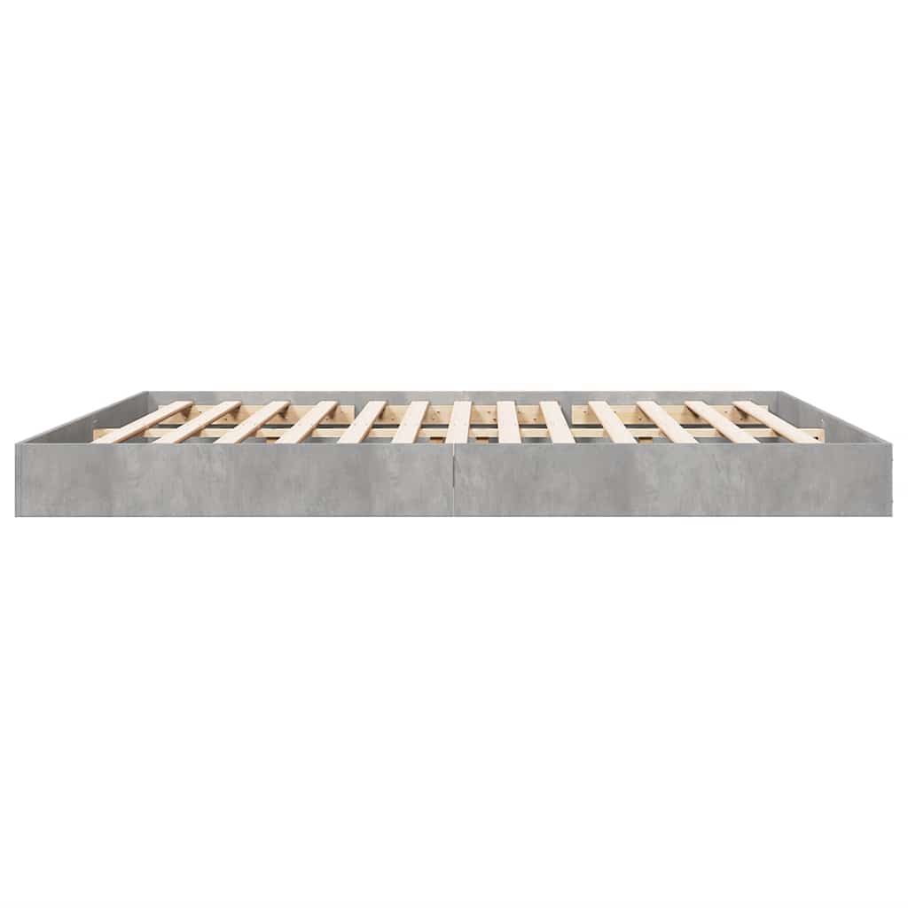 Bed Frame without Mattress Concrete Grey 180x200 cm