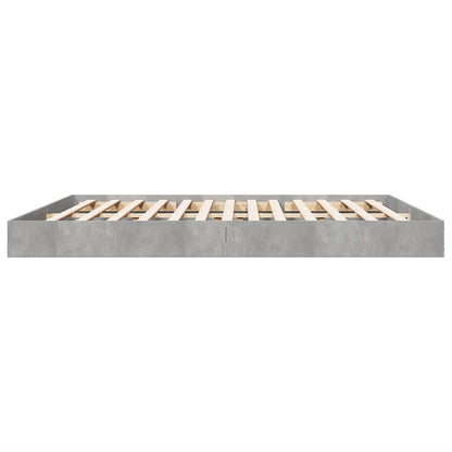 Bed Frame without Mattress Concrete Grey 180x200 cm