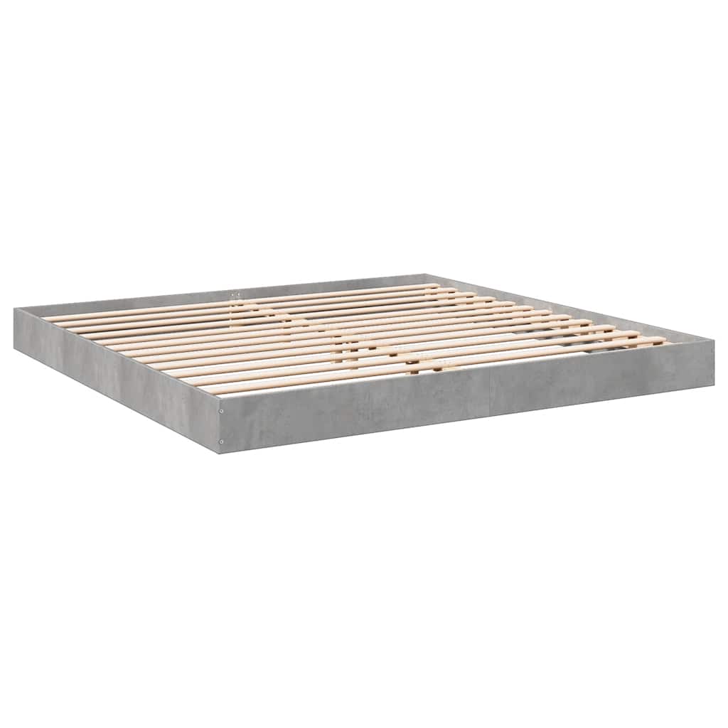 Bed Frame without Mattress Concrete Grey 180x200 cm