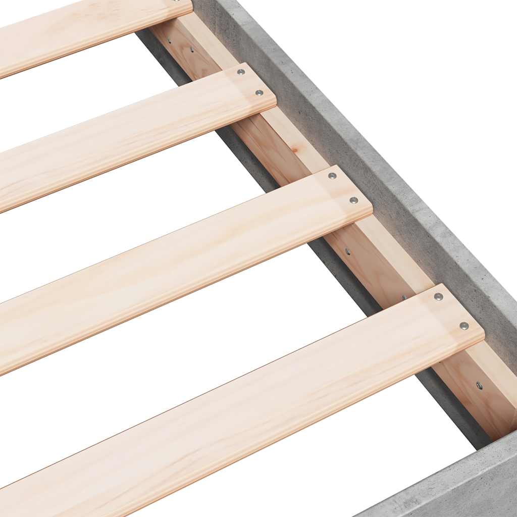Bed Frame without Mattress Concrete Grey 180x200 cm
