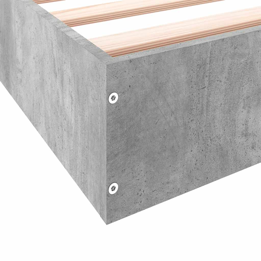 Bed Frame without Mattress Concrete Grey 180x200 cm