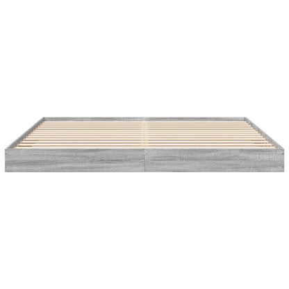 Bed Frame without Mattress Grey Sonoma 180x200 cm Engineered Wood