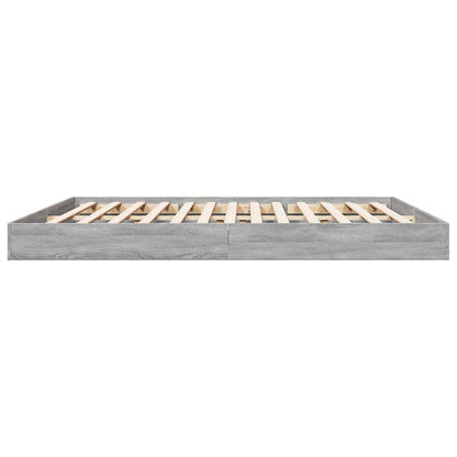 Bed Frame without Mattress Grey Sonoma 180x200 cm Engineered Wood