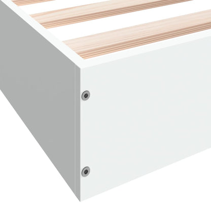 Bed Frame without Mattress White 160x200 cm Engineered Wood