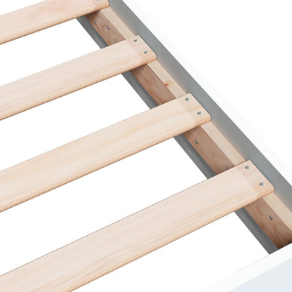 Bed Frame without Mattress White 90x190 cm Single Engineered Wood