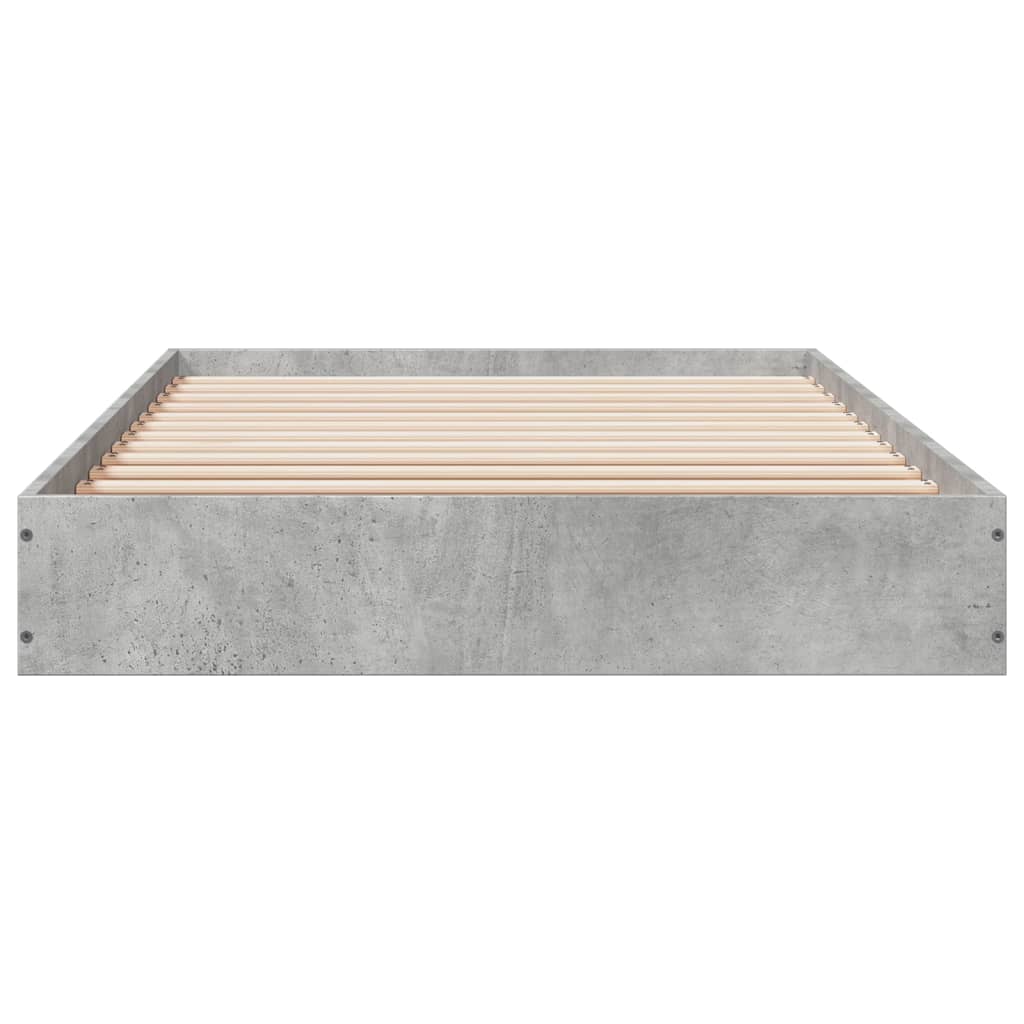 Bed Frame without Mattress Concrete Grey 75x190 cm Small Single