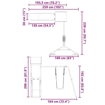 Outdoor Playset Impregnated Wood Pine