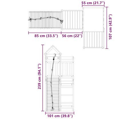 Outdoor Playset Solid Wood Pine