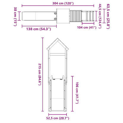 Outdoor Playset Impregnated Wood Pine
