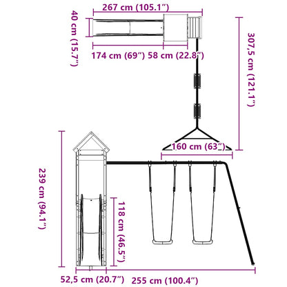 Outdoor Playset Impregnated Wood Pine