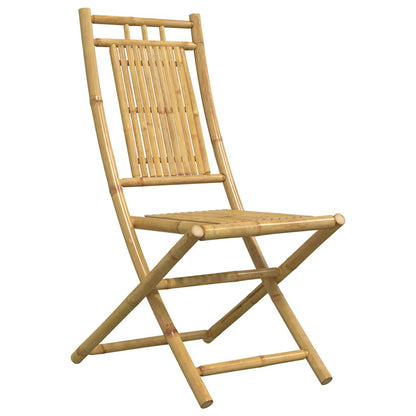 Bistro Set | Natural Bamboo | Foldable | Square | Rustic