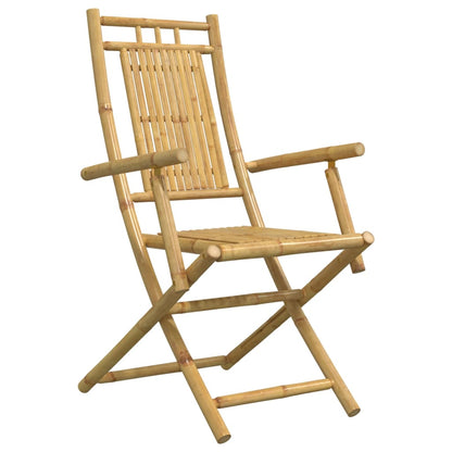 Bistro Set | Natural Bamboo | Bamboo | 3 Piece Set | Foldable