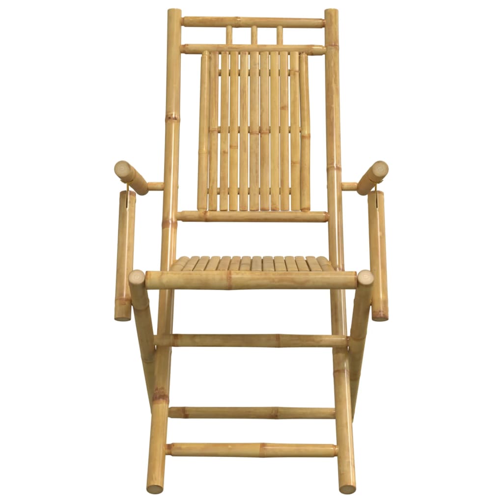 Bistro Set | Natural Bamboo | Bamboo | 3 Piece Set | Foldable