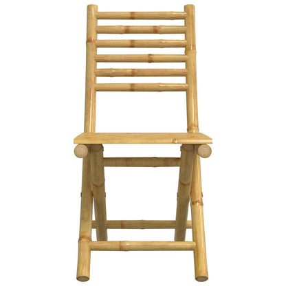 Bistro Set | Natural Bamboo | Bamboo | Compact | Foldable | Bistro Set