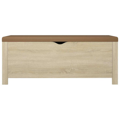 Storage Box with Cushion Sonoma Oak 41.3"x15.7"x17.7
