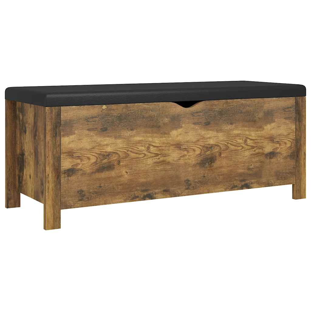Storage Box with Cushion Smoked Oak 41.3"x15.7"x17.7