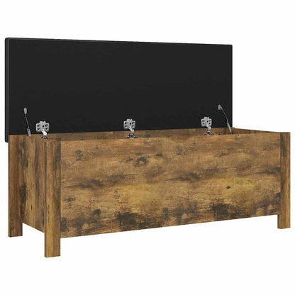 Storage Box with Cushion Smoked Oak 41.3"x15.7"x17.7