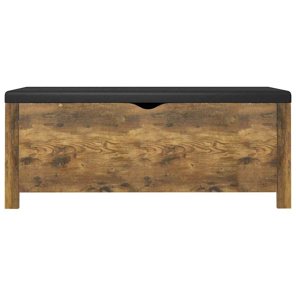 Storage Box with Cushion Smoked Oak 41.3"x15.7"x17.7