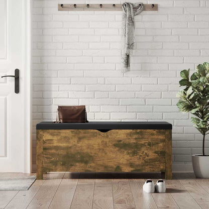 Storage Box with Cushion Smoked Oak 41.3"x15.7"x17.7