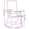 Folding Garden Chairs 4 pcs Solid Wood Acacia and Textilene