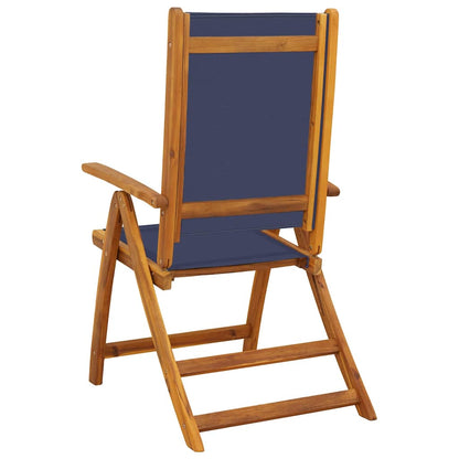 Folding Garden Chairs 6 pcs Solid Wood Acacia and Textilene