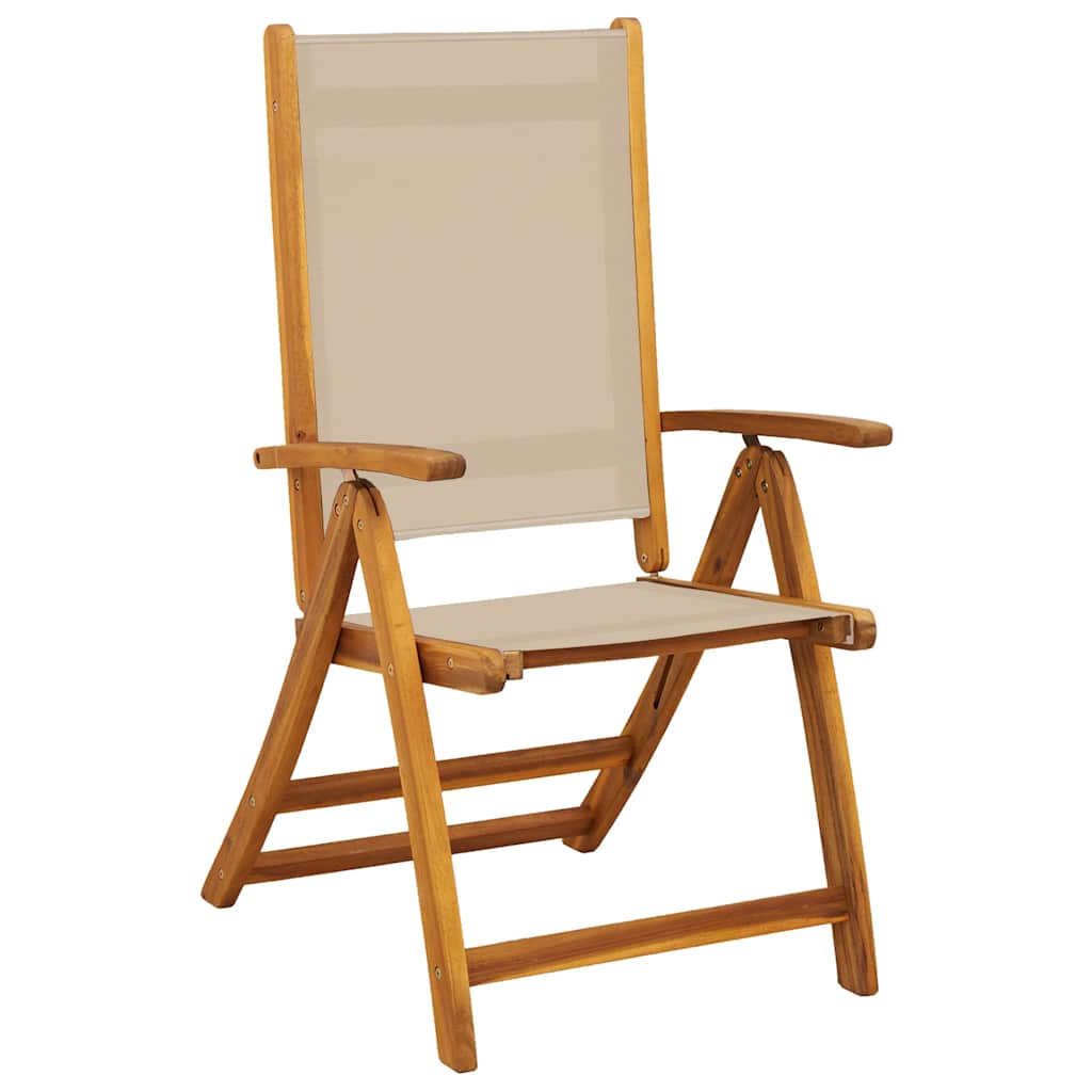 Folding Garden Chair Set of 4 Taupe