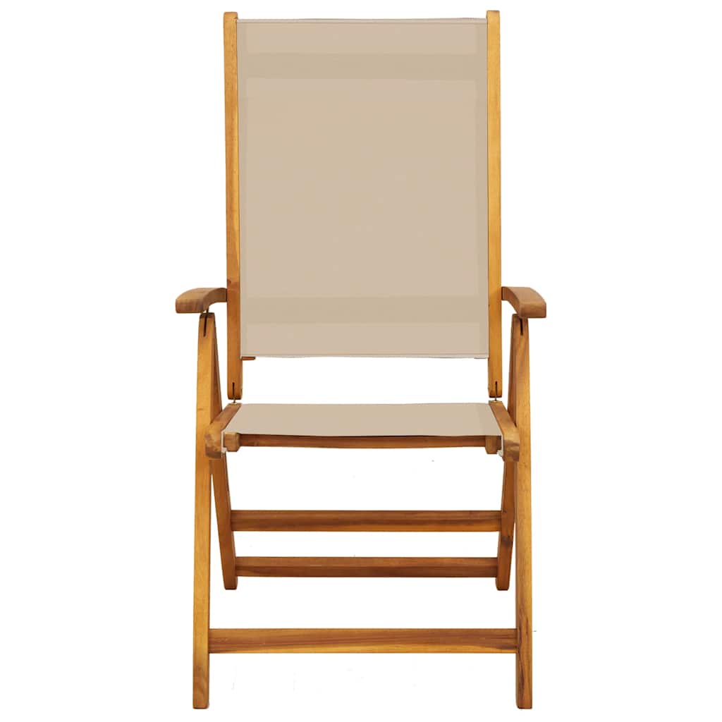 Folding Garden Chair Set of 4 Taupe