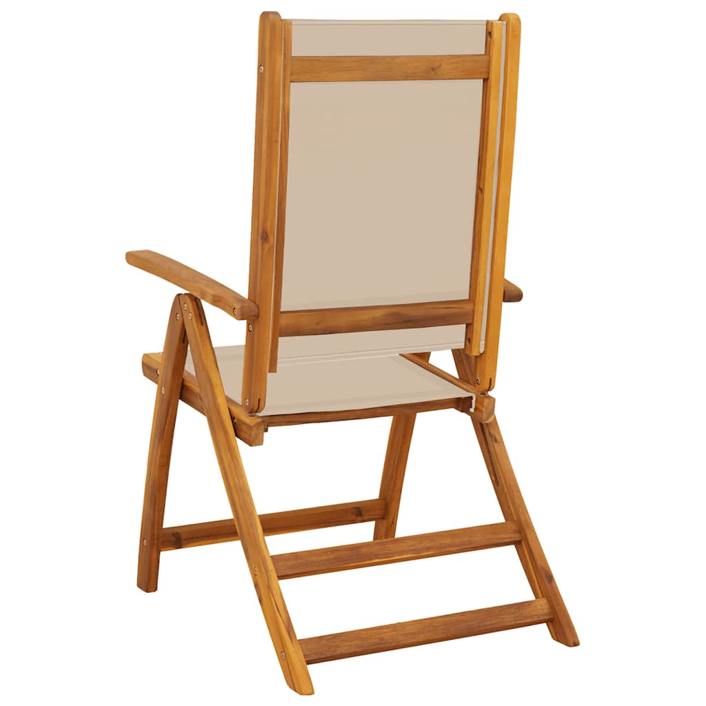 Folding Garden Chair Set of 4 Taupe