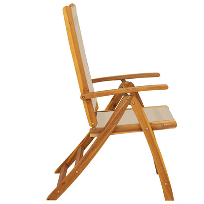 Folding Garden Chair Set of 4 Taupe
