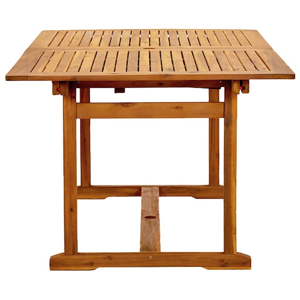 7 Piece Garden Dining Set Solid Wood Acacia and Textilene