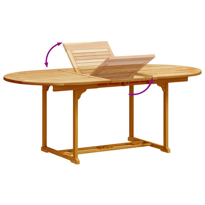 5 Piece Garden Dining Set Solid Wood Acacia and Textilene