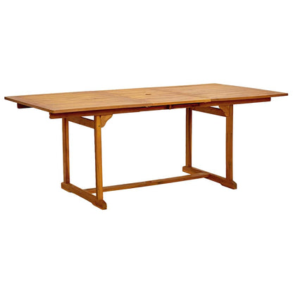 7 Piece Garden Dining Set Solid Wood Acacia and Textilene