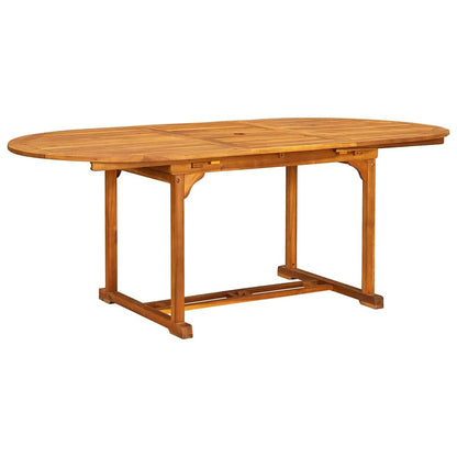 5 Piece Garden Dining Set Solid Wood Acacia and Textilene