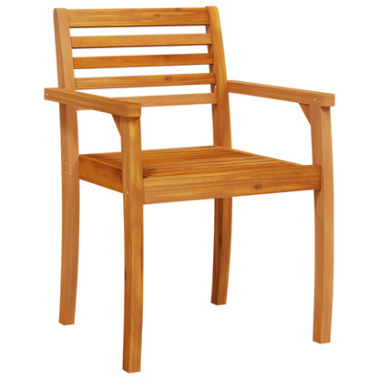 Garden Chair | Set of 6 | Natural Acacia | Solid Acacia wood | Standard