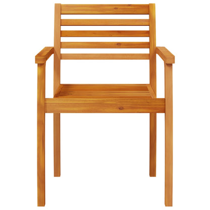 Garden Chair | Set of 6 | Natural Acacia | Solid Acacia wood | Standard