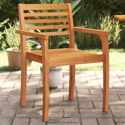 Garden Chair | Set of 6 | Natural Acacia | Solid Acacia wood | Standard