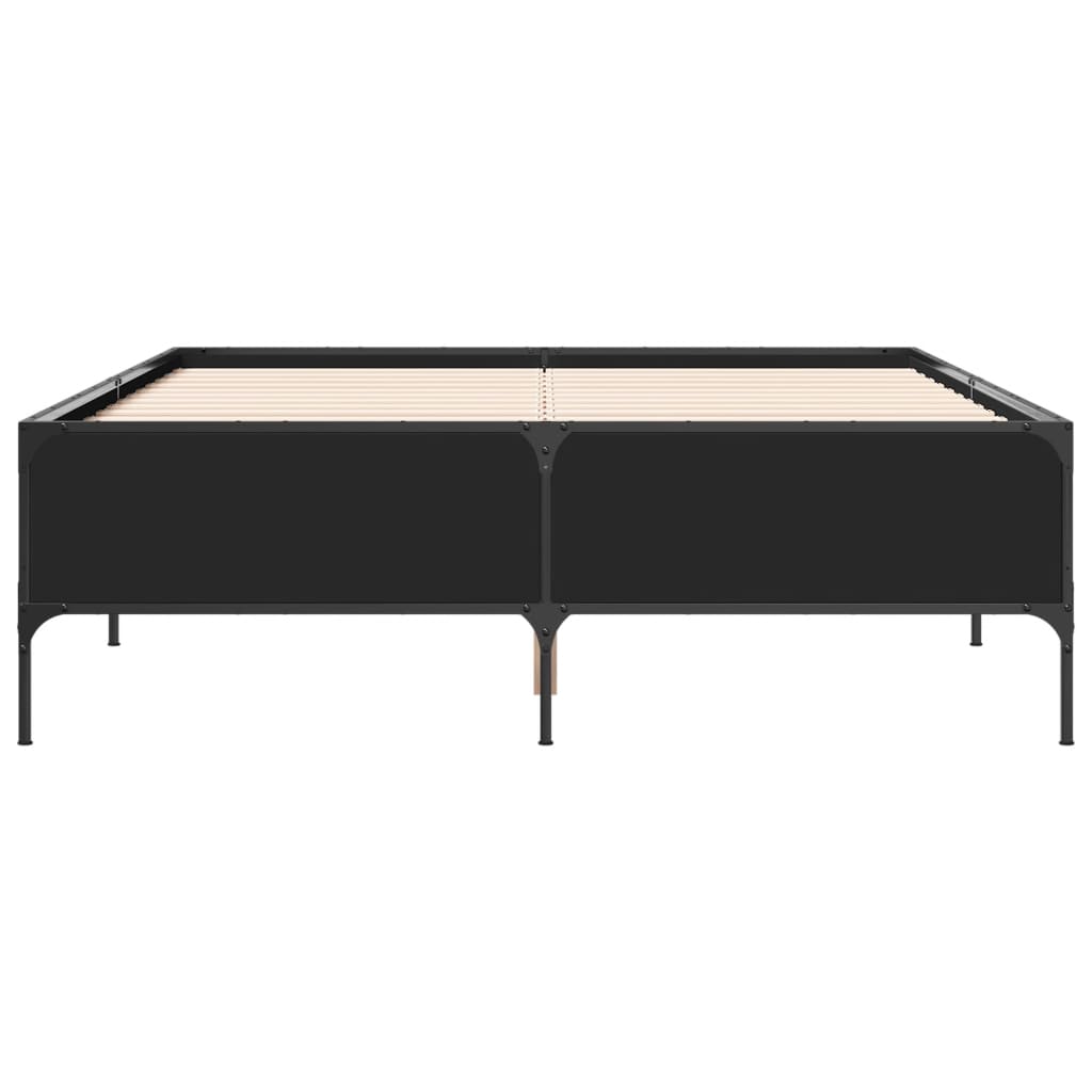 Bed Frame without Mattress Black 140x200 cm