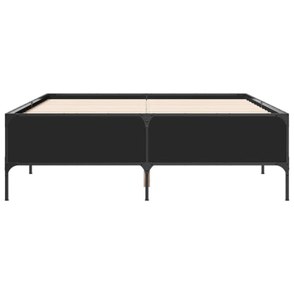 Bed Frame without Mattress Black 140x200 cm