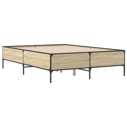 Bed Frame without Mattress Sonoma Oak 135x190 cm Double
