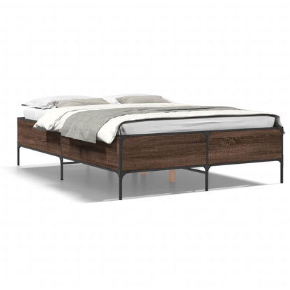 Bed Frame without Mattress Brown Oak 120x190 cm Small Double