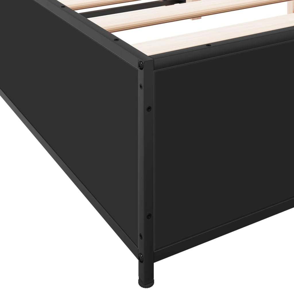 Bed Frame | Black | Engineered wood | Double | Durable | Bed Frame
