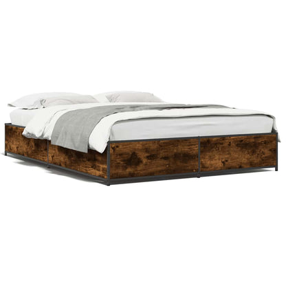 Bed Frame | Smoked Oak | Engineered Wood | Double |  Durable  | Bed Frame