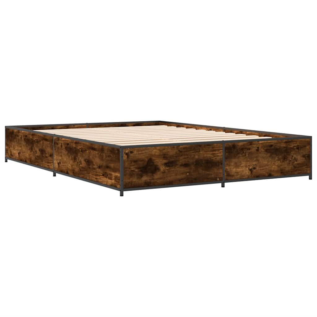 Bed Frame | Smoked Oak | Engineered Wood | Double |  Durable  | Bed Frame