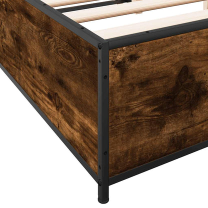 Bed Frame | Smoked Oak | Engineered Wood | Double |  Durable  | Bed Frame
