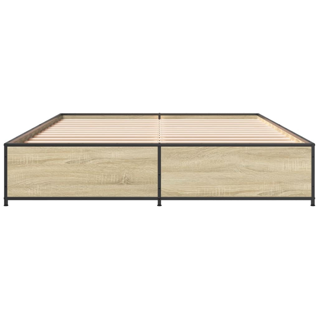Bed Frame without Mattress Sonoma Oak 120x190 cm Small Double