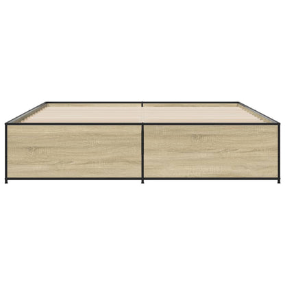 Bed Frame without Mattress Sonoma Oak 180x200 cm Super King