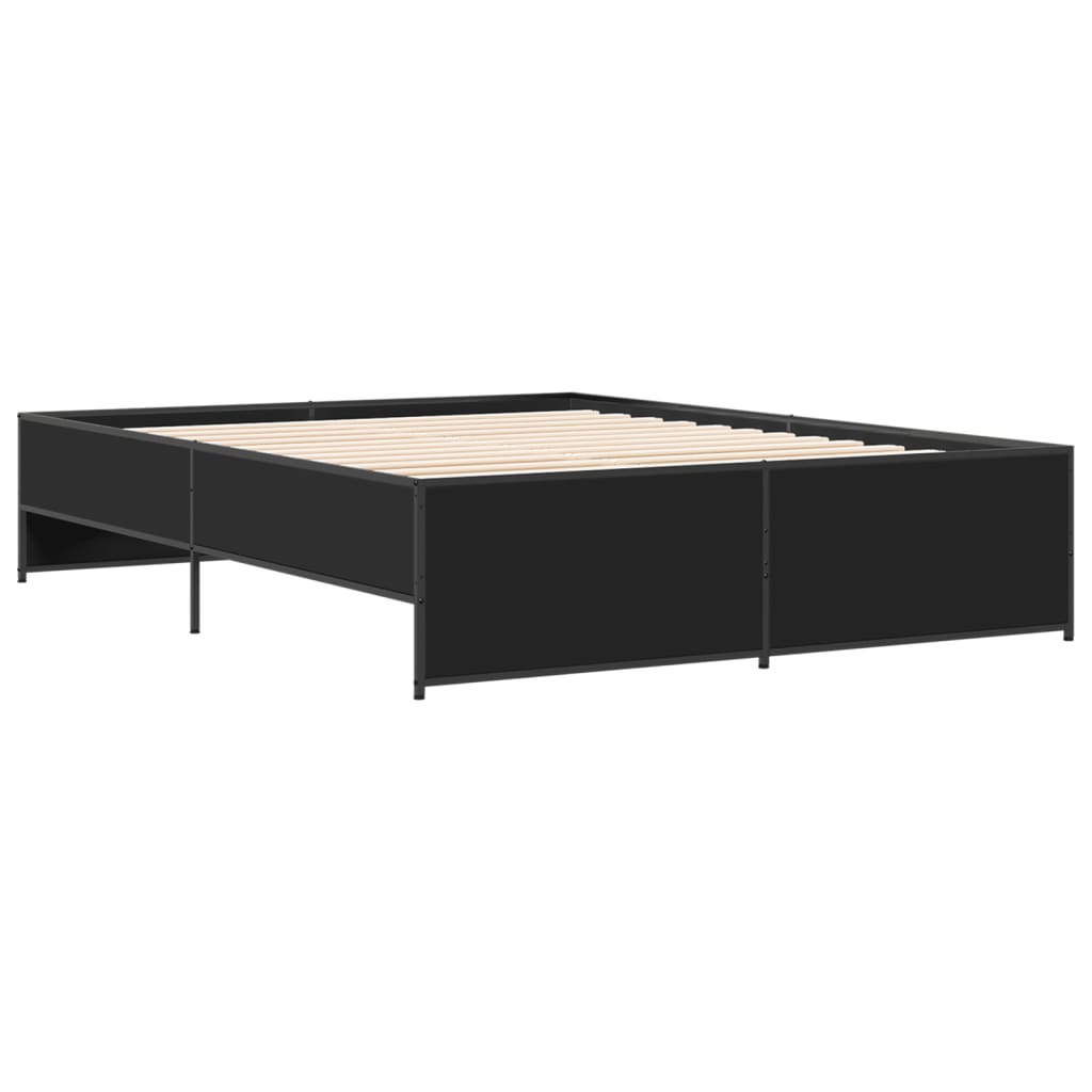 Bed Frame | Black | Engineered Wood | Double | Sturdy | Bed Frame