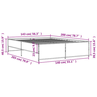 Bed Frame | Black | Engineered Wood | Double | Sturdy | Bed Frame
