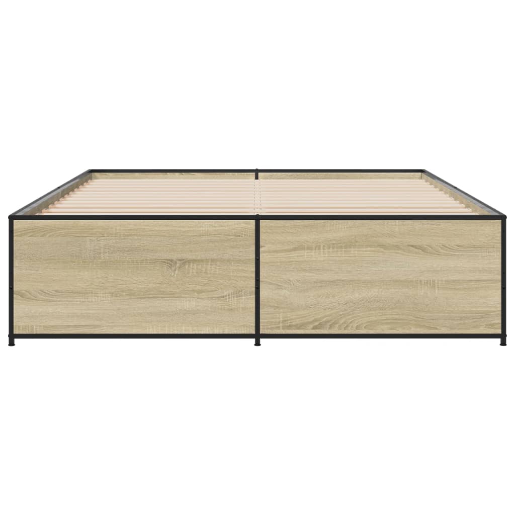 Bed Frame | Sonoma Oak | Engineered Wood | 140 x 200 cm | Durable