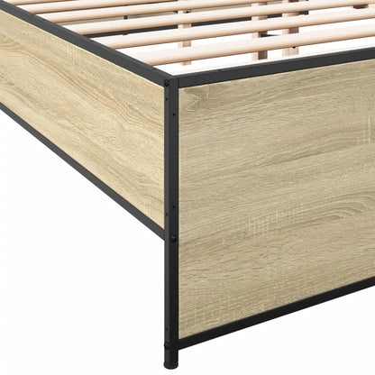 Bed Frame | Sonoma Oak | Engineered Wood | 140 x 200 cm | Durable
